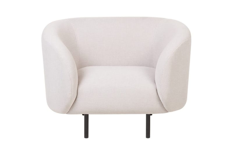 Lenestol Loen - Lysebeige, svart/Polyester, Lys beige, svart/Polyester - Møbler - Stoler - Lenestoler