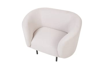 Lenestol Loen - Lysebeige, svart/Polyester, Lys beige, svart/Polyester - Møbler - Stoler - Lenestoler