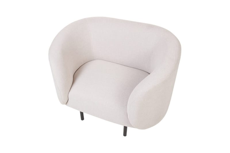 Lenestol Loen - Lysebeige, svart/Polyester, Lys beige, svart/Polyester - Møbler - Stoler - Lenestoler