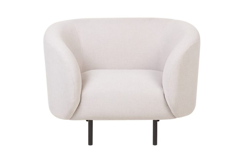 Lenestol Loen - Lysebeige, svart/Polyester, Lys beige, svart/Polyester - Møbler - Stoler - Lenestoler
