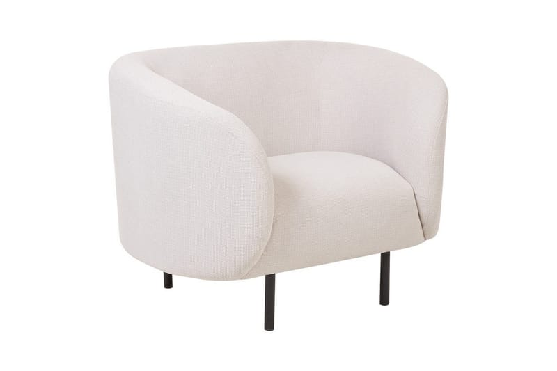 Lenestol Loen - Lysebeige, svart/Polyester, Lys beige, svart/Polyester - Møbler - Stoler - Lenestoler