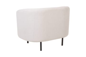 Lenestol Loen - Lysebeige, svart/Polyester, Lys beige, svart/Polyester - Møbler - Stoler - Lenestoler