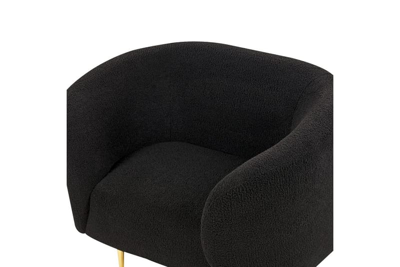Lenestol Loen - Svart, gull/Bouclé - Møbler - Stoler - Lenestoler