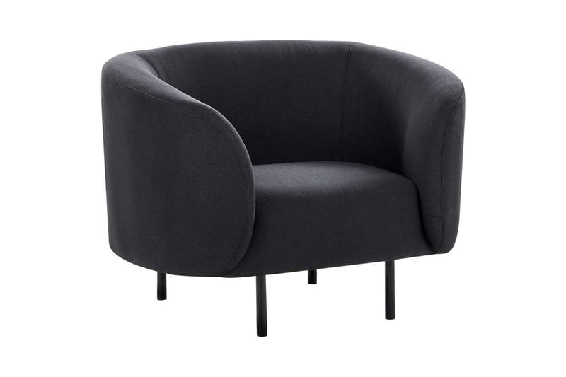Lenestol Loen - Svart/Polyester - Møbler - Stoler - Lenestoler