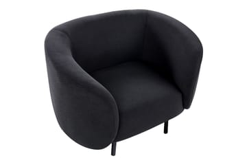 Lenestol Loen - Svart/Polyester - Møbler - Stoler - Lenestoler