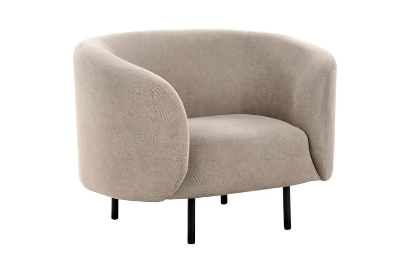 Lenestol Loen - Taupe, grå, svart/Polyester, Taupe, grå, svart/polyester - Møbler - Stoler - Lenestoler