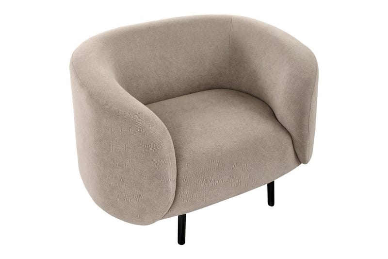 Lenestol Loen - Taupe, grå, svart/Polyester, Taupe, grå, svart/polyester - Møbler - Stoler - Lenestoler