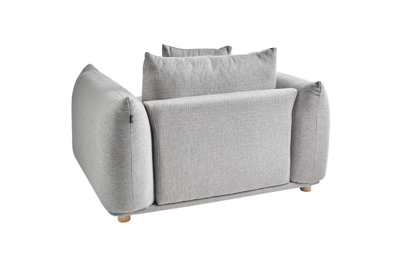 Lenestol Luvos - Grå, lyst tre - Møbler - Stoler - Lenestoler