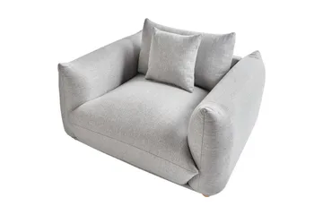 Lenestol Luvos - Grå, lyst tre - Møbler - Stoler - Lenestoler