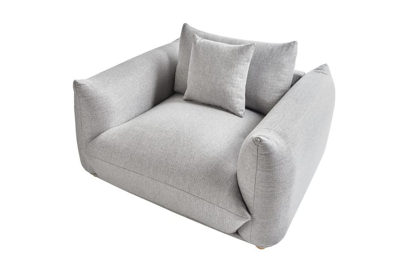 Lenestol Luvos - Grå, lyst tre - Møbler - Stoler - Lenestoler