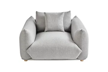 Lenestol Luvos - Grå, lyst tre - Møbler - Stoler - Lenestoler