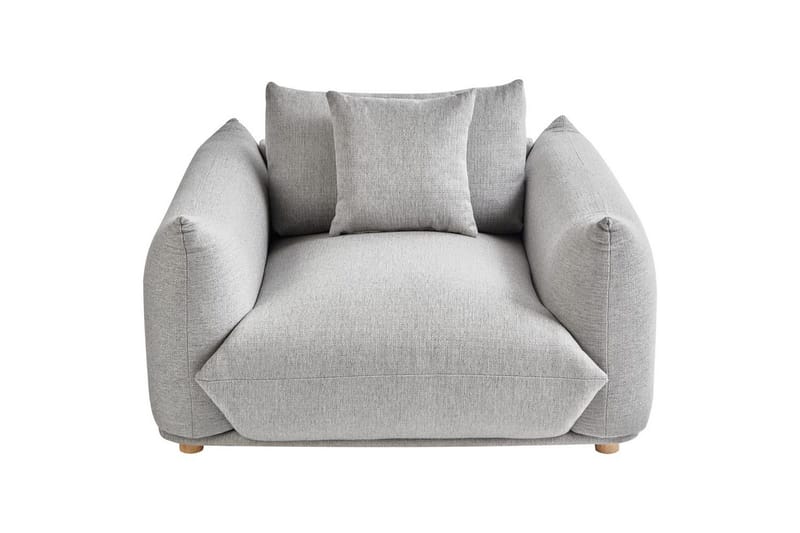 Lenestol Luvos - Grå, lyst tre - Møbler - Stoler - Lenestoler