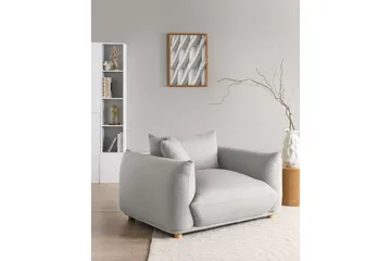 Lenestol Luvos - Grå, lyst tre - Møbler - Stoler - Lenestoler