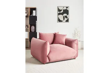 Lenestol Luvos - Rosa, mørkt tre - Møbler - Stoler - Lenestoler