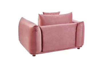 Lenestol Luvos - Rosa, mørkt tre - Møbler - Stoler - Lenestoler