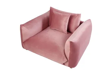 Lenestol Luvos - Rosa, mørkt tre - Møbler - Stoler - Lenestoler