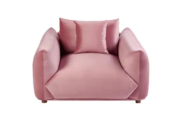 Lenestol Luvos - Rosa, mørkt tre - Møbler - Stoler - Lenestoler