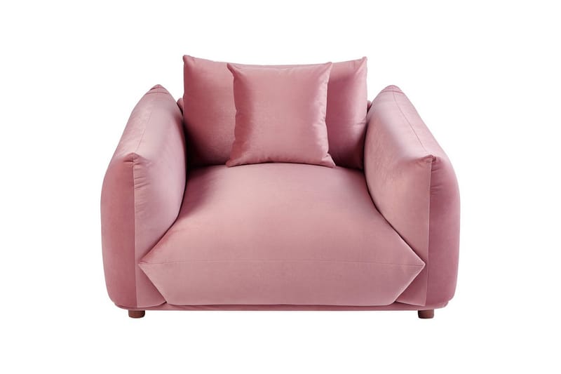 Lenestol Luvos - Rosa, mørkt tre - Møbler - Stoler - Lenestoler