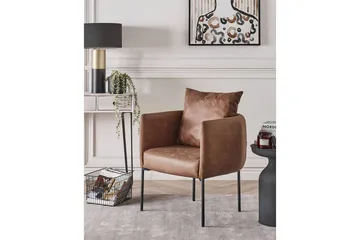 Lenestol Malmos - Brun, Svart - Møbler - Stoler - Lenestoler