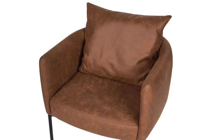 Lenestol Malmos - Brun, Svart - Møbler - Stoler - Lenestoler