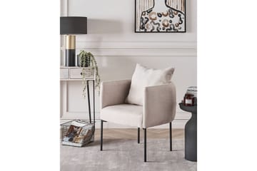 Lenestol Malmos - Lys beige, svart - Møbler - Stoler - Lenestoler