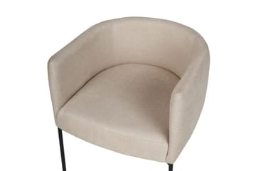 Lenestol Malmos - Lys beige, svart - Møbler - Stoler - Lenestoler
