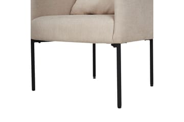 Lenestol Malmos - Lys beige, svart - Møbler - Stoler - Lenestoler