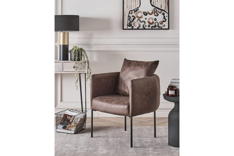 Lenestol Malmos - Mørk brun, svart - Møbler - Stoler - Lenestoler