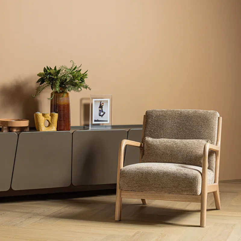 Lenestol Mark - Sand - Møbler - Stoler - Lenestoler