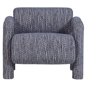 Lenestol med mønster Lenny - Grå/Blå - Møbler - Stoler - Lenestoler