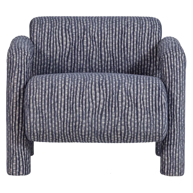 Lenestol med mønster Lenny - Grå/Blå - Møbler - Stoler - Lenestoler