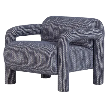 Lenestol med mønster Lenny - Grå/Blå - Møbler - Stoler - Lenestoler