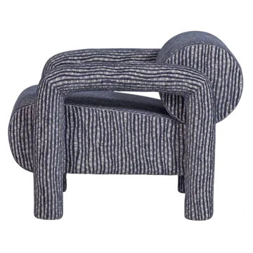 Lenestol med mønster Lenny - Grå/Blå - Møbler - Stoler - Lenestoler