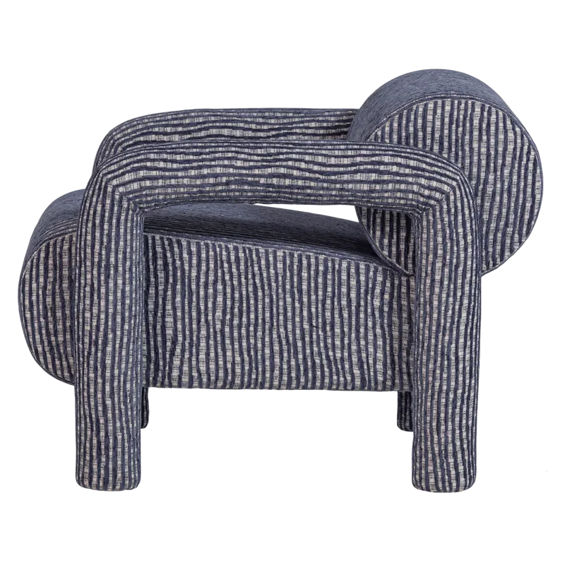 Lenestol med mønster Lenny - Grå/Blå - Møbler - Stoler - Lenestoler