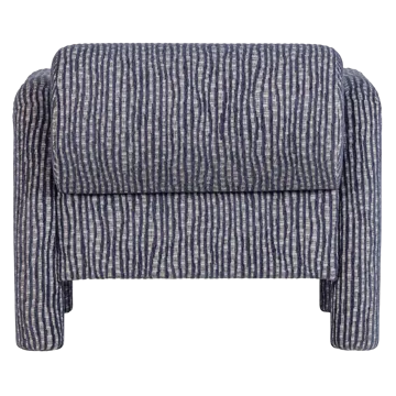 Lenestol med mønster Lenny - Grå/Blå - Møbler - Stoler - Lenestoler