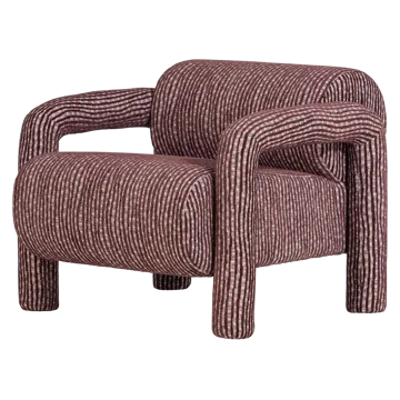 Lenestol med mønster Lenny - Vinrød - Møbler - Stoler - Lenestoler