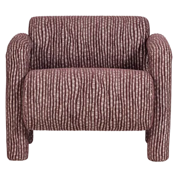 Lenestol med mønster Lenny - Vinrød - Møbler - Stoler - Lenestoler