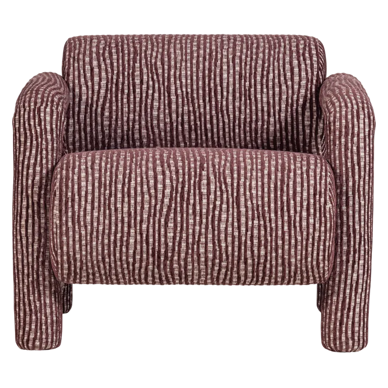 Lenestol med mønster Lenny - Vinrød - Møbler - Stoler - Lenestoler