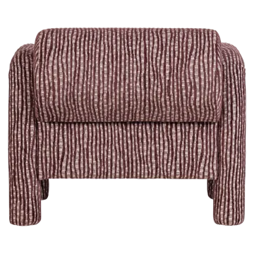 Lenestol med mønster Lenny - Vinrød - Møbler - Stoler - Lenestoler