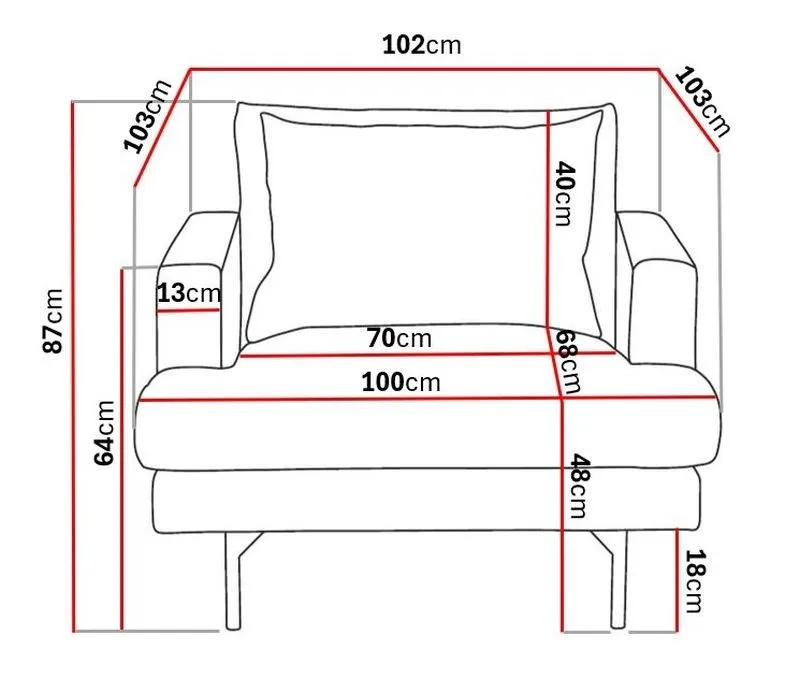 Lenestol Menard i Manchester - Brun - Møbler - Stoler - Lenestoler