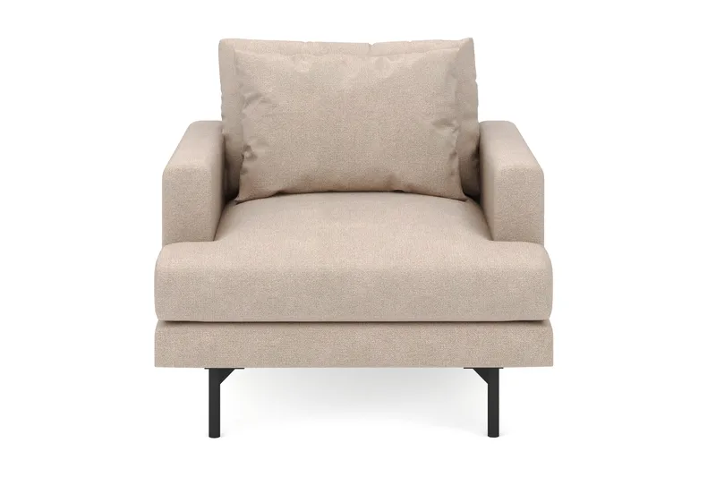 Lenestol Menard i Stoff - Beige - Møbler - Stoler - Lenestoler