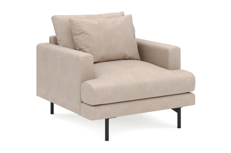 Lenestol Menard i Stoff - Beige - Møbler - Stoler - Lenestoler