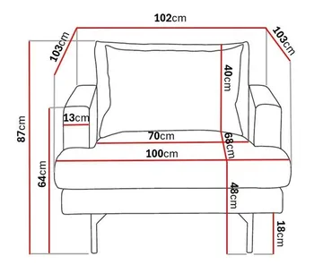 Lenestol Menard i Stoff - Brun - Møbler - Stoler - Lenestoler