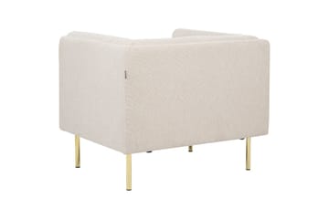 Lenestol Moen - Beige, gull - Møbler - Stoler - Lenestoler