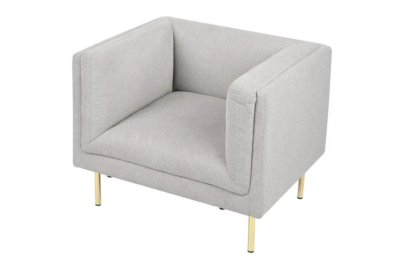 Lenestol Moen - Grå, gull - Møbler - Stoler - Lenestoler