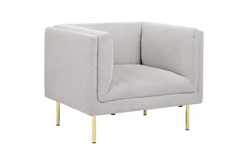 Lenestol Moen - Grå, gull - Møbler - Stoler - Lenestoler