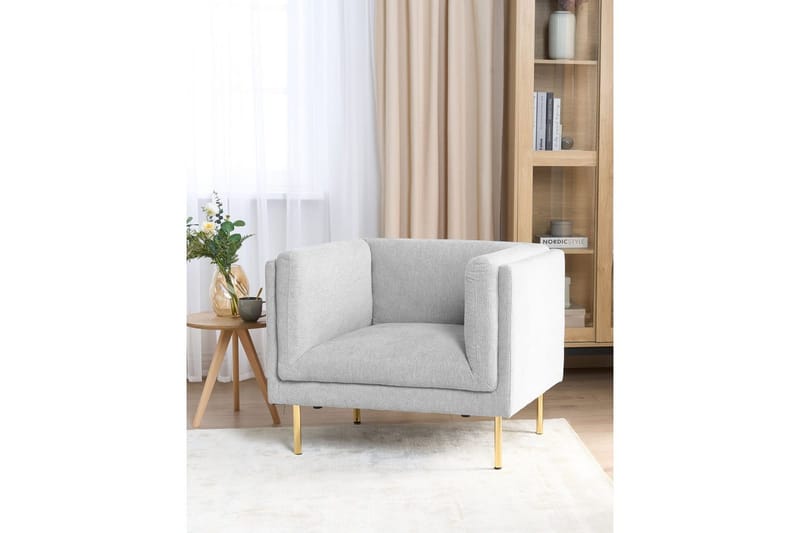 Lenestol Moen - Grå, gull - Møbler - Stoler - Lenestoler