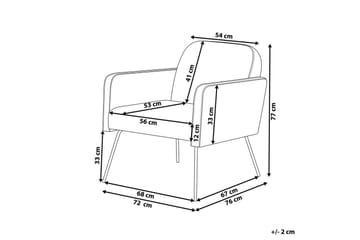 Lenestol Narken - Kremhvit, svart - Møbler - Stoler - Lenestoler