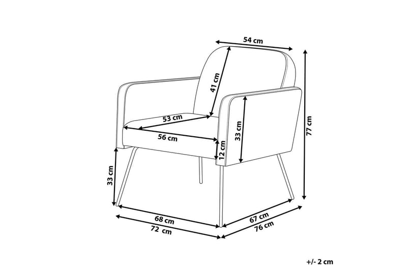 Lenestol Narken - Kremhvit, svart - Møbler - Stoler - Lenestoler