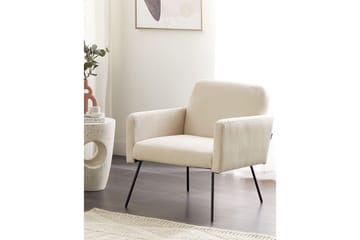 Lenestol Narken - Kremhvit, svart - Møbler - Stoler - Lenestoler